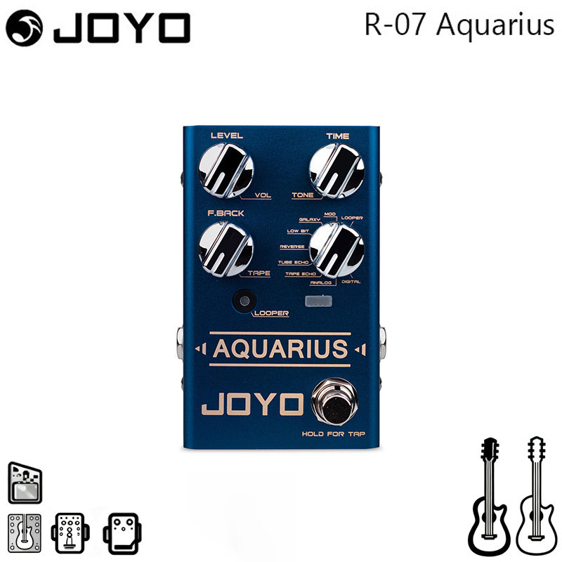 JOYO R-07 Aquarius Multi Mode Delay Looper กีตาร์เหยียบ R 07 Aquarius