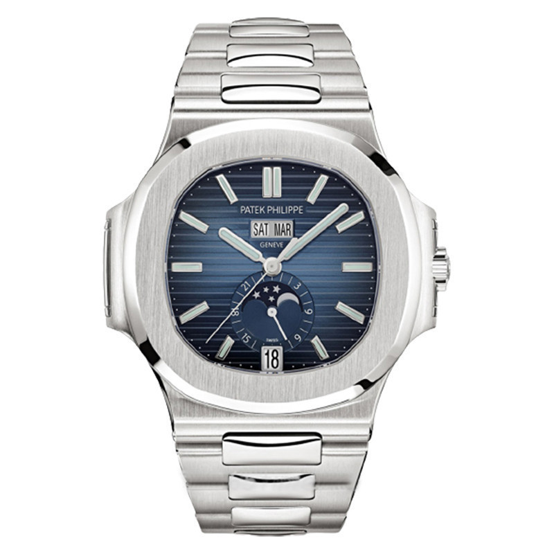 Philippe/Patek Philippe Sports Elegant Series 5726/1A-014 Blue Disc Steel King Parrot Snail นาฬิกาผู