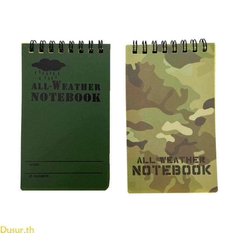 Dusur Weatherproof Notebook All Weather Pocket Tactical Notepad Memo-Paper Notepad