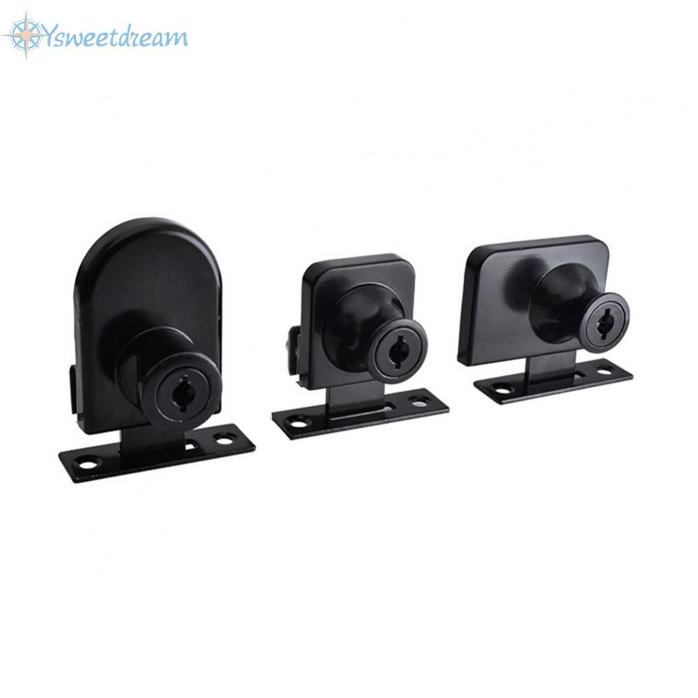 【SWTDRM】High Quality Cabinet Lock Showcase Lock Metal Replacement 2x Key Black