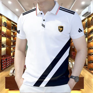 เสื้อโปโลผู้ชาย สไตล์เกาหลี ระบายอากาศดี แห้งเร็ว เหมาะสำหรับการทำงานและใส่ลำลอง