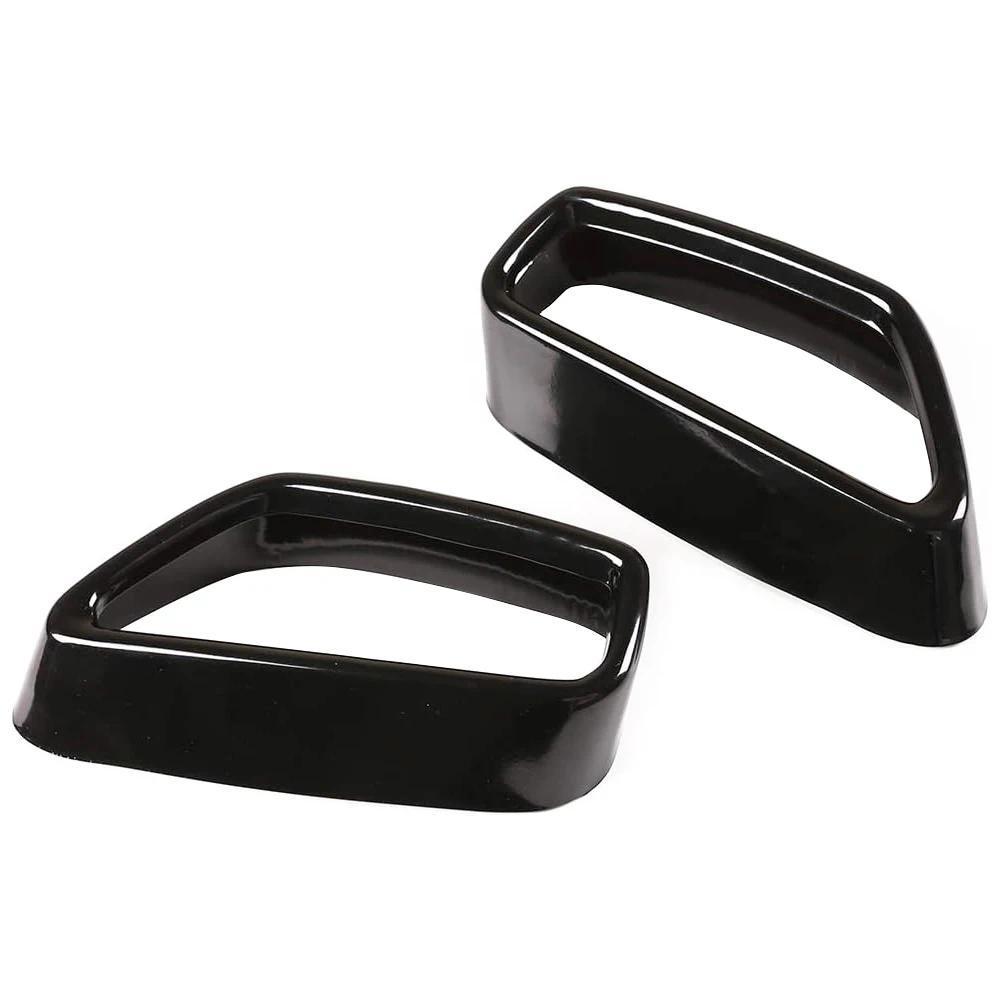 ฝาครอบท่อไอเสียคอ 2 ชิ้นสำหรับ BMW 5 Series G30 G31 2018-2021 การดัดแปลงภายนอกสแตนเลสสีดำ Ca