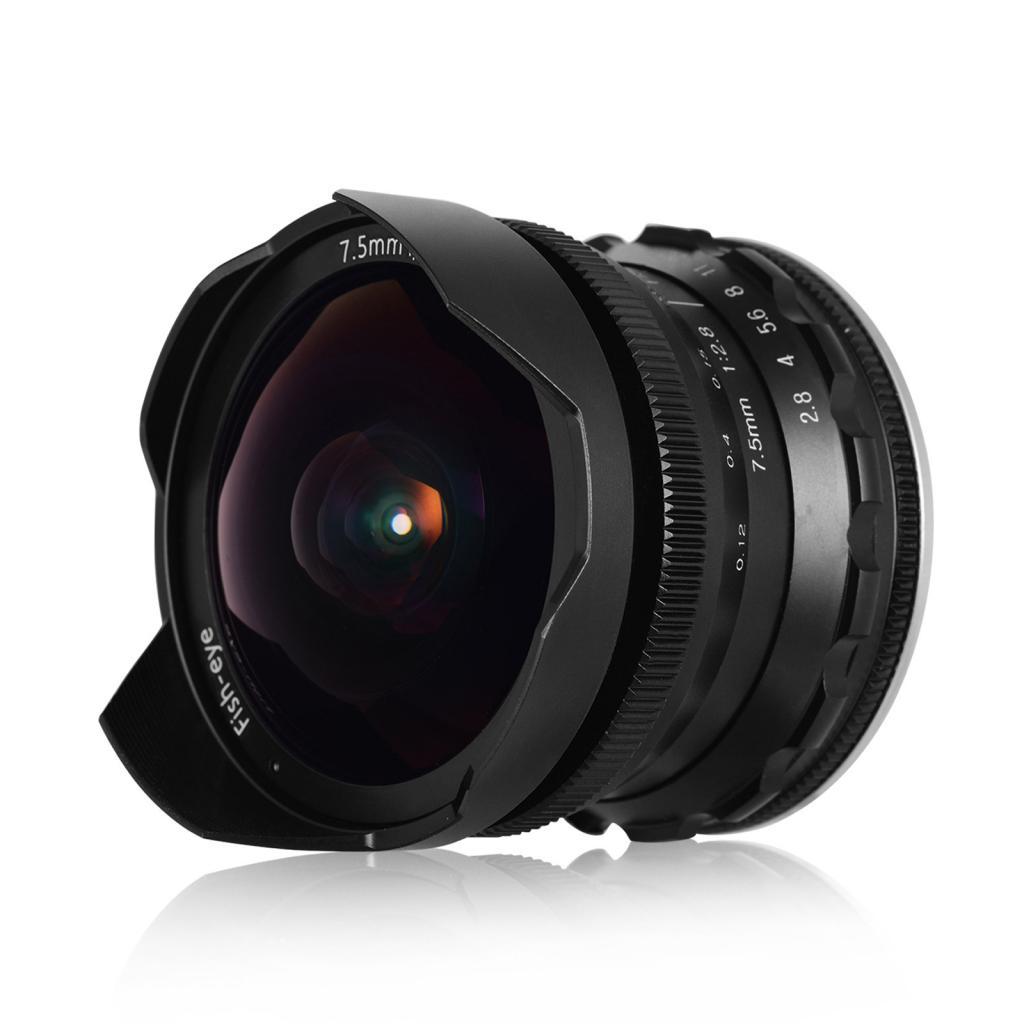 Andoer 7.5 มม.F2.8 โฟกัสแบบแมนนวลเลนส์ Fisheye 180 ° มุมกว้างพิเศษรูรับแสงขนาดใหญ่ E-Mount เข้ากันได