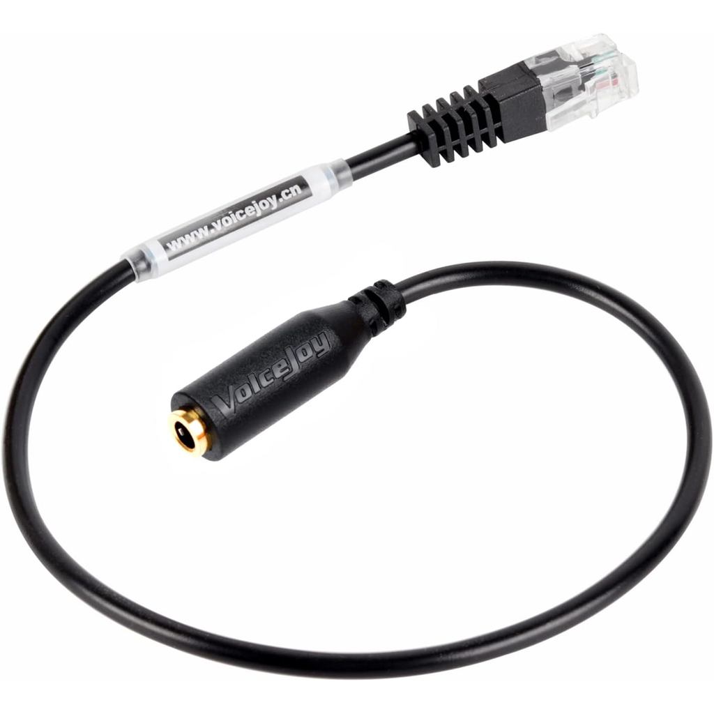 VoiceJoy ชุดหูฟังสมาร์ทโฟน 3.5 มม.ถึงสายอะแดปเตอร์ RJ9 - ตัวแปลงหูฟังสเตอริโอ 3.5 มม.,ONLY เข้ากันได