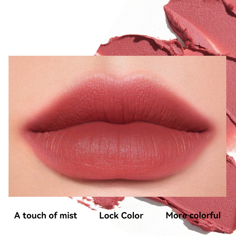 แต่งหน้า GICYMANTY Matte Lipstick Low Saturated Lip Gloss Non-Fade Non-Stick Cup gt1202