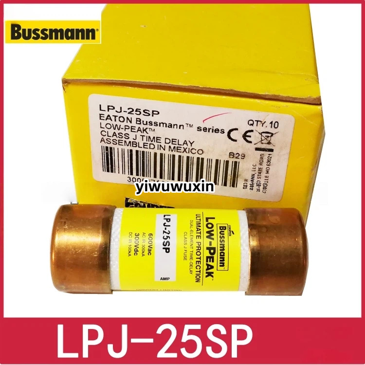 BUSSMANN LOW-PEK FUSION断器 LPJ-10SP 15SP 20SP 25SP 30SP 35SP 40SP 10A 20A 25A 30A 600V ยี่ห้อใหม่