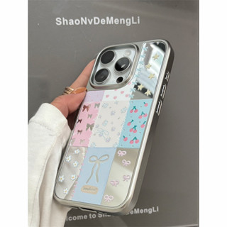 โบว์ดอกไม้แต่งหน้ากระจกเคสโทรศัพท์ Anti-Fall สําหรับ iPhone …