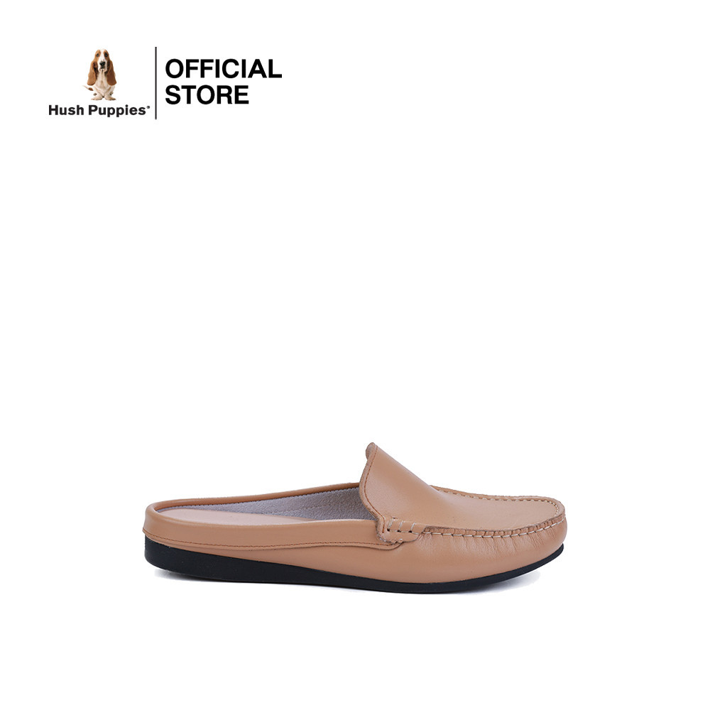 Hush Puppies รองเท้าผู้หญิง รุ่น HP 8WCFPP674C สีเบจ (รองเท้าลำลองหนังแท้ แบบสวม)