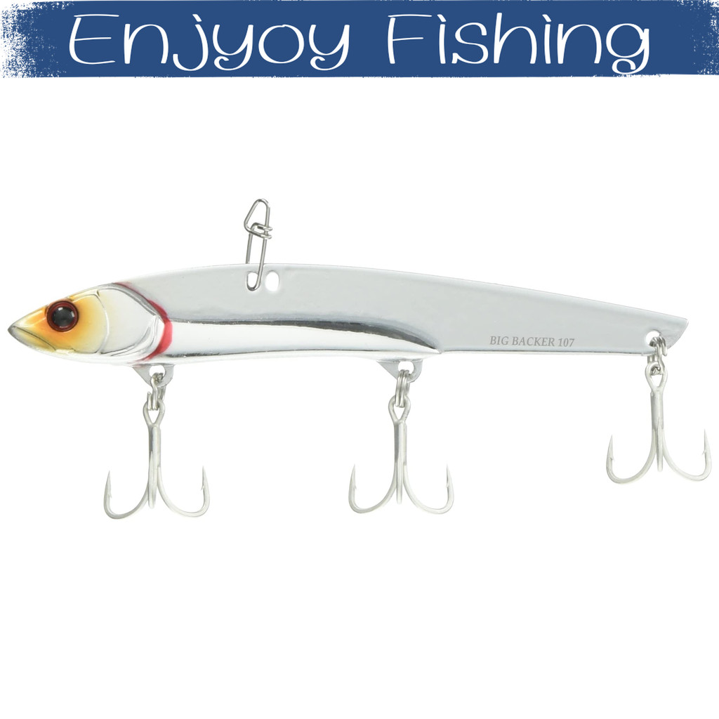 🎣 JACKALL เหยื่อปลอม BIGBACKER 107 Metal Vibe 27g 107mm 3ตะขอ จมไว คุณภาพญี่ปุ่น [Direct from Japan]