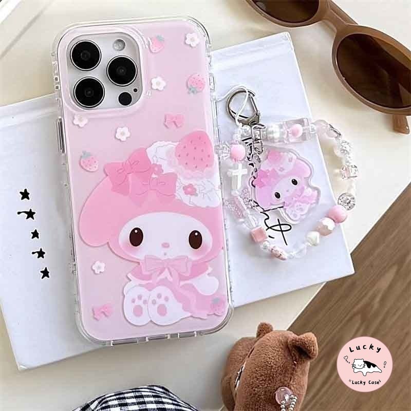 เคสไอโฟน 11 การ์ตูนนำโชคเมโลดี้ลูกแมวดอกไม้ IMD นุ่ม สำหรับ IPhone 17 11 13 16 15 12 14 Pro Max 7 8 15 16 14 Plus
