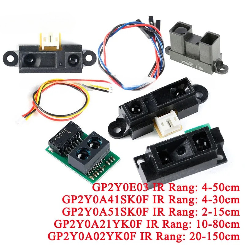 GP2Y0A02YK0F 20-150 ซม.GP2Y0A21YK0F 10-80 ซม.GP2Y0A41SK0F 4-30 ซม.GP2Y0E03 4-50 ซม.GP2Y0A51A-15 ซม.เ
