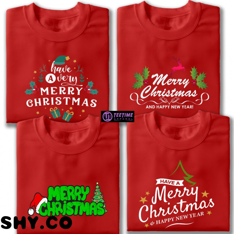 Cal Original TEETIME Christmas Collection Design Red Printed T-Shirt Graphic Shirt/Kids Unisex
