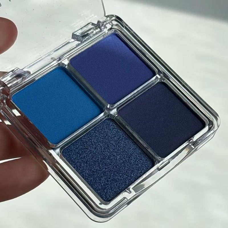 พาเลทอายแชโดว์4สีไคลน์สีฟ้าอายแชโดว์จานสีผ้ายีนส์เคลือบด้านโทนสีฟ้าสีน้ําเงินเข้มยุโรปและอเมริกาเวทีแต่งหน้ากันน้ําติดทนนาน ราคา ถูกที่สุด ดีลบีเคเค แกลเลอรีภาพที่ 9