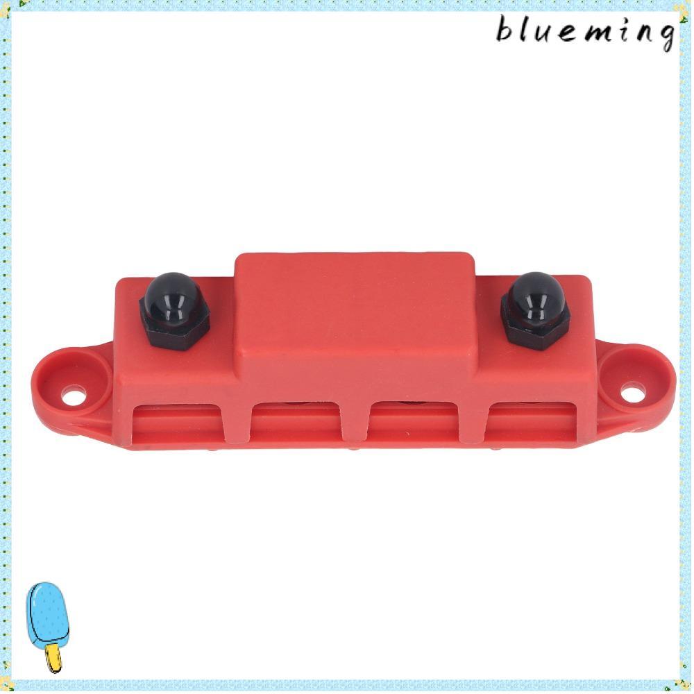 BLUEMING M10 Studs Bus Bar, M10 3/8 สีแดง/สีดํา 4 ตําแหน่ง Bus Bar, สกรู Terminals 48VDC 250A 4 ตําแ
