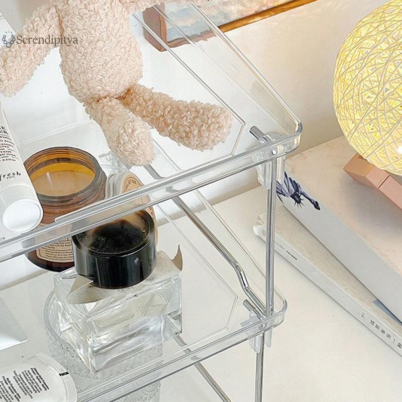 SEE ชั้นเก็บของ PET โปร่งใสหลายชั้นแบบพับได้สําหรับสํานักงานและห้องครัว TH - รูปที่ 4