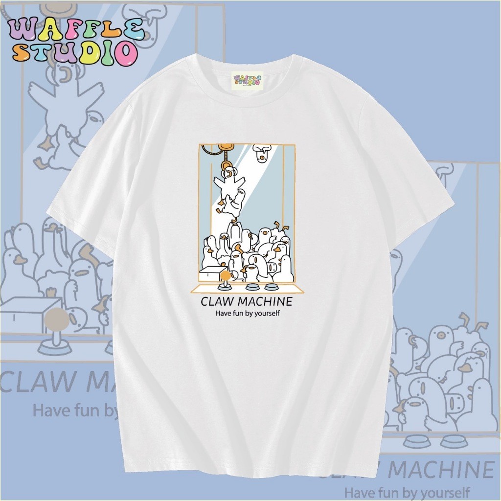 [ส่งฟรี 🔥 ] WS0272 เสื้อยืดโอเวอร์ไซส์ เสื้อยืดเกาหลี ผ้าคอตตอน เสื้อยืด WAFFLE STUDIOS-5XL