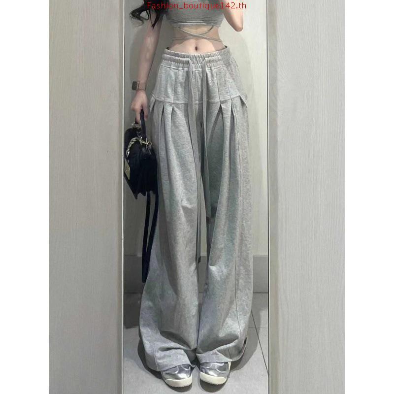 EMILIA SHOP กางเกงขายาว กางเกงคาร์โก้ผู้หญิง คาร์โก้ กางเกง คุณภาพสูง Popular สบายๆ comfortable WGK2