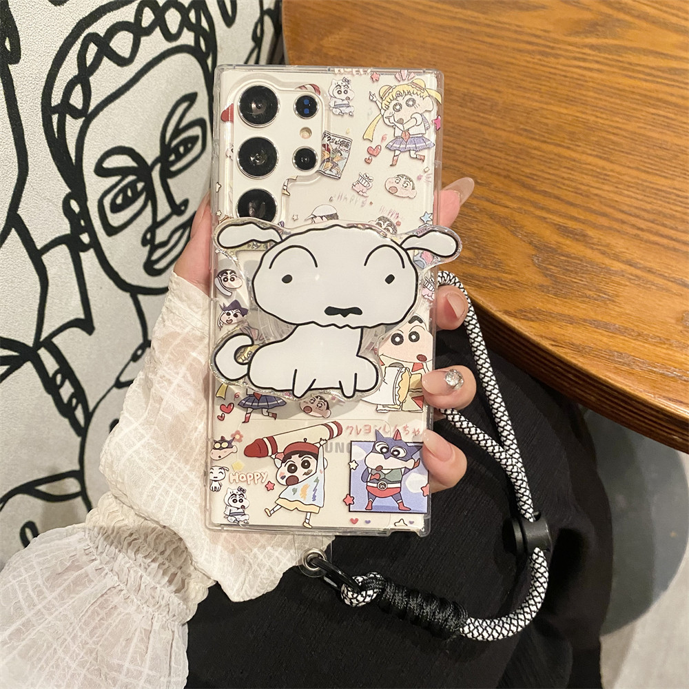 การ์ตูน น่ารัก ซูเปอร์แมน เครยอนชินจัง วงเล็บ เชือกมือ เคส Samsung Galaxy S26 S25 Ultra S25FE S24 S23 Ultra S21 S23 FE S22Ultra S20 FE S21 S22 S24 S26 Plus S21Ultra S20Ultra Note20 Ultra Note10 Plus Note10Lite A55 A54 A53 A52 A35 A34 A33 โปร่งใส นุ่ม เคส
