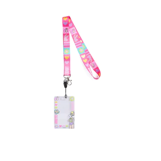 Mini mono ที่ใส่บัตรพร้อมสายคล้องคอลายการ์ตูน ขนาด 90x2 ซม. ดีไซน์น่ารัก พกพาสะดวก มาพร้อมสายคล้องคอใช้งานง่าย
