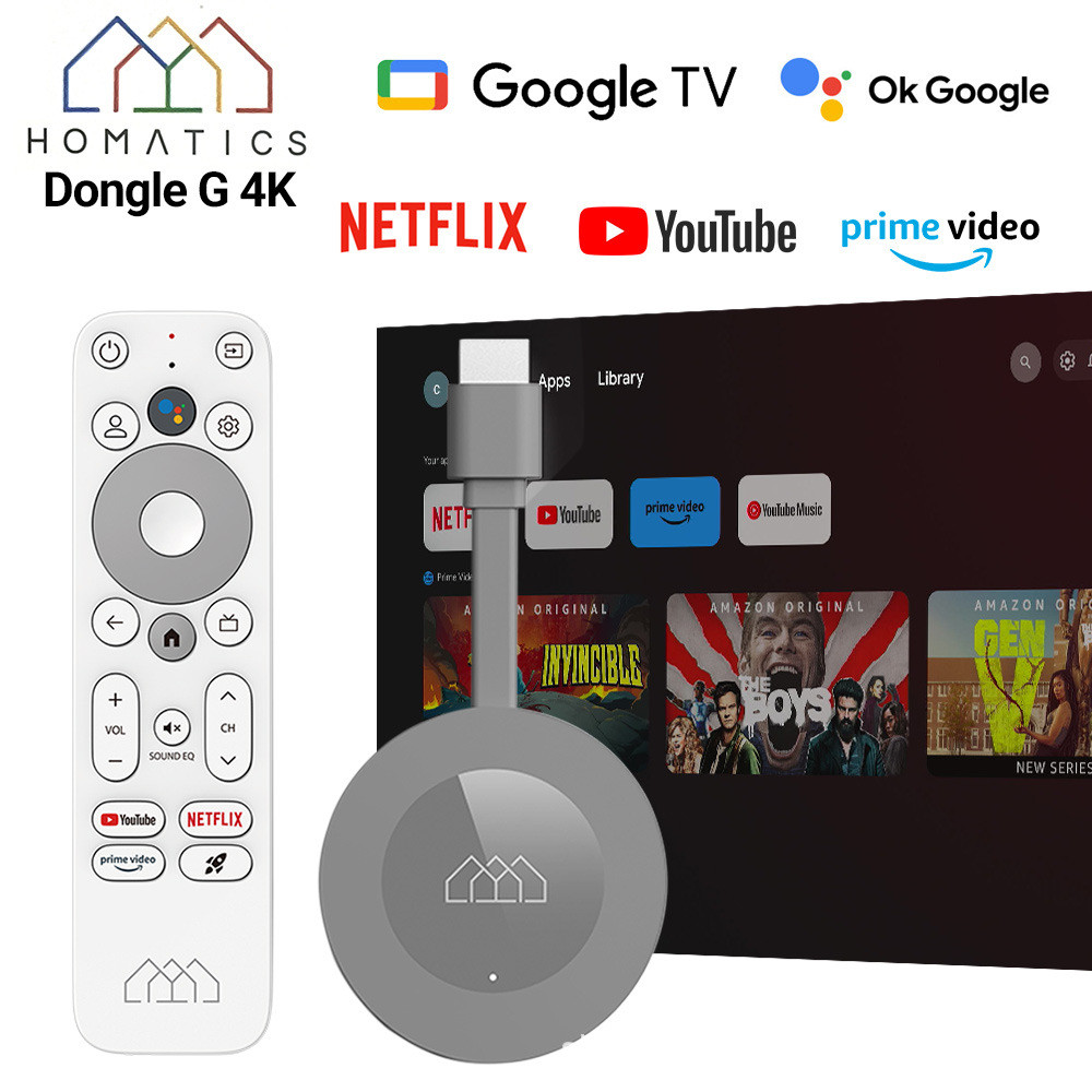 HOMATICS Dongle G 4K GoogleTV พร้อม Netflix 4K Google