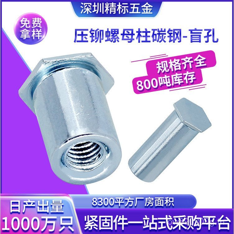 หลุมด้านล่างชุบสังกะสีลึกลับหลุมการเชื่อมต่อคอลัมน์เหล็กคาร์บอนBSO11 PrecisionมาตรฐานRivetคอลัมน์หกเ