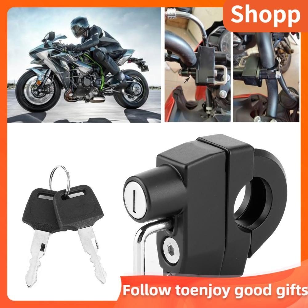 Shopp Shopp ตัวล็อคหมวกกันน็อค 22 มม. มือจับโลหะรถจักรยานยนต์สากลป้องกันการโจรกรรมสำหรับกุญแจขี่อุปก