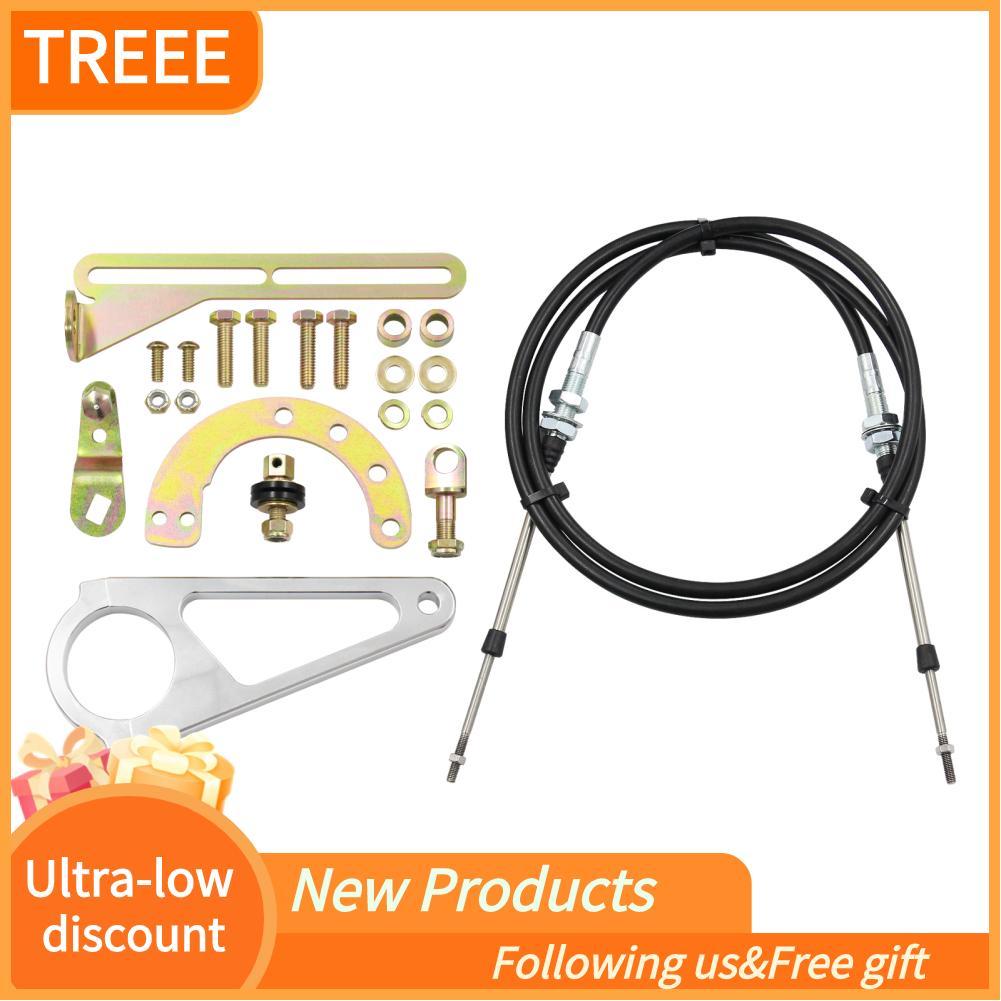 Treee 2 นิ้วคอลัมน์สาย Shift Linkage Kit สำหรับ GM TH350/TH400/700R4/TH200/2004R /4L60/4L80E เกียร์