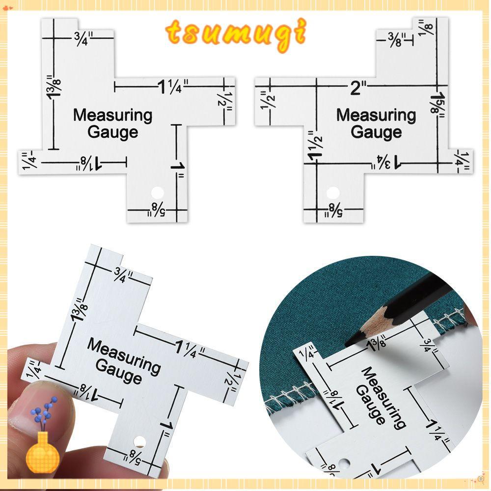 TSUMUGI Tailor Ruler Handmade Metal Precision Seam Template เย็บไม้บรรทัด