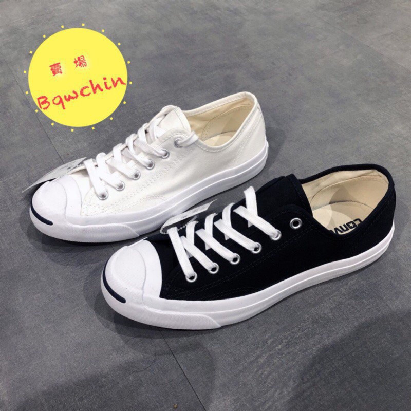 คุณภาพสูง TALK PURCELL JACK PURCELL SMILE คู่ 1Q699 1Q698 ผู้ชายผู้หญิงสีดําสีขาวผ้าใบ
