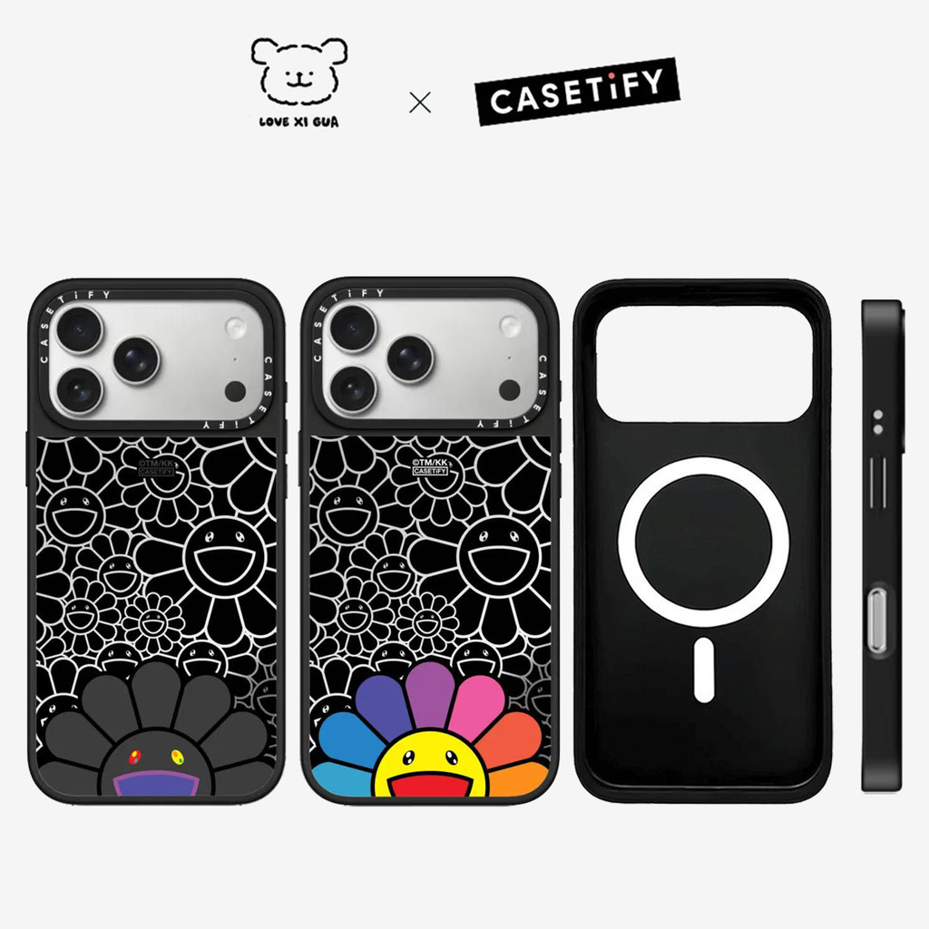 กระจกแม่เหล็กสายดอกไม้เคสโทรศัพท์สําหรับ ไอโฟน 17 16 มือโปร สูงสุด 17อากาศ 17 16 15 14 13 12 11 กันกระแทกป้องกันปลอก