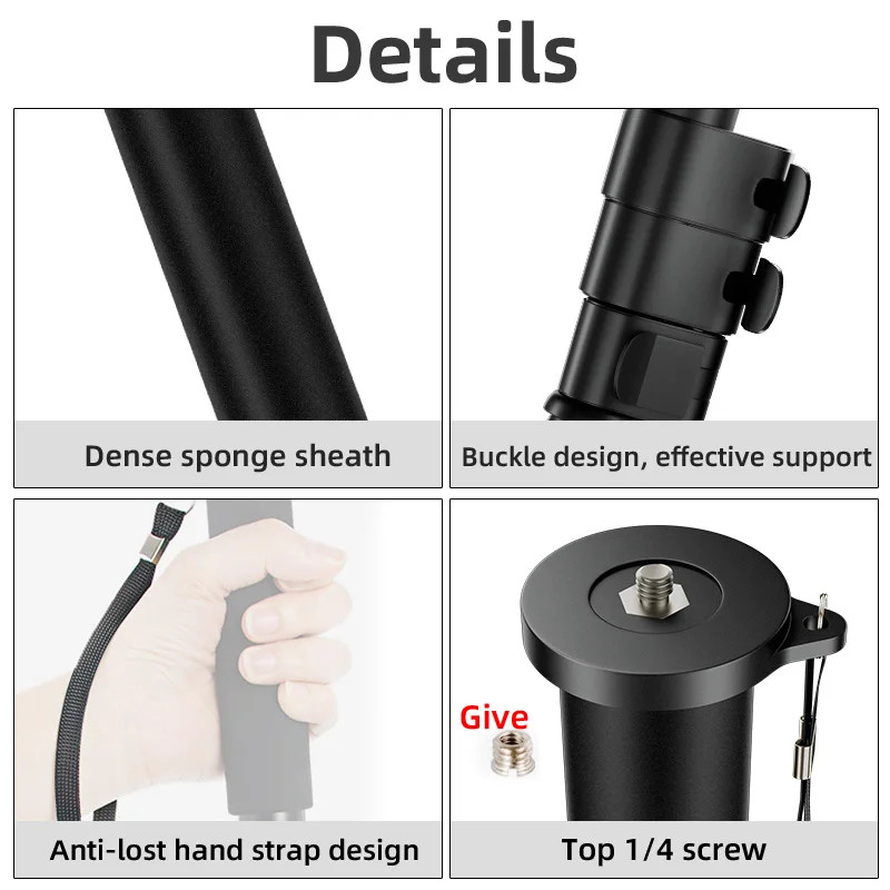 BEXIN P294B Professional อลูมิเนียม Monopod สําหรับ Canon Nikon Sony กล้อง DSLR กล้องวิดีโอ 4 ส่วนการถ่ายภาพ Bracket ราคา ถูกที่สุด ดีลบีเคเค แกลเลอรีภาพที่ 4