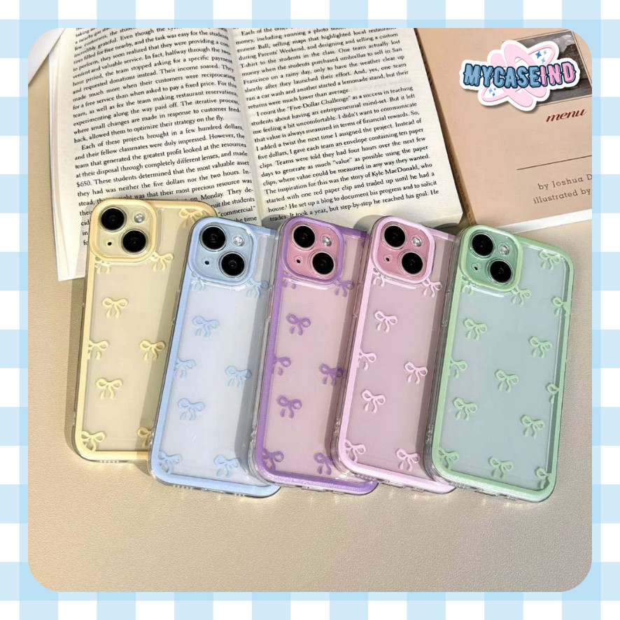 COLORFUL RIBBON MACAROON BOW KNOT COQUETTE ANGEL EYE PRINTING กรณี vivo y19s y81 y53 v15 z1 t1 v5 y1