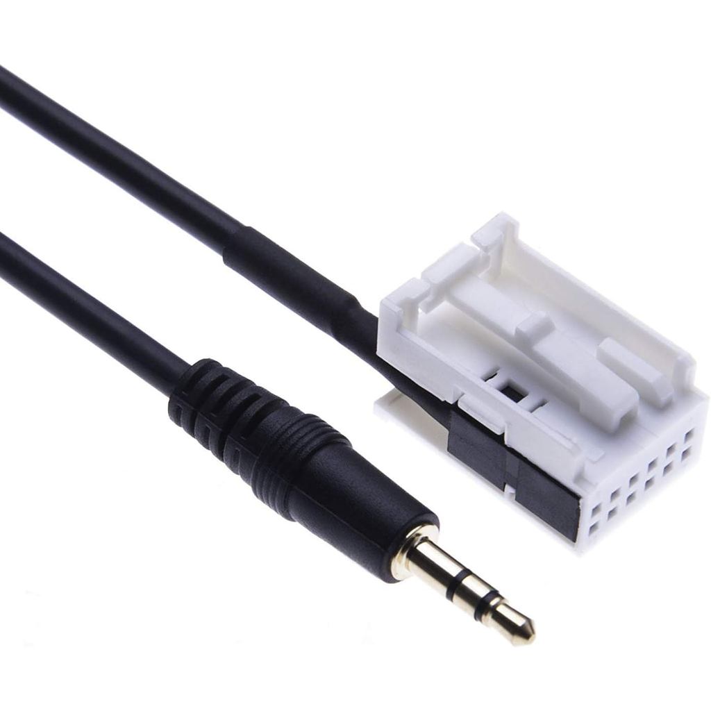 Keple Car Aux-in Adapter Cable 3.5mm Aux Audio Music Connector Cable สําหรับ Mercedes A Class W169, 