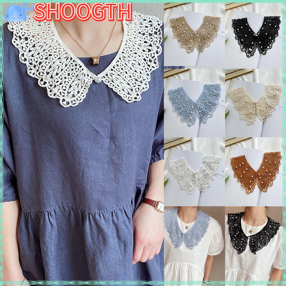 เสื้อย้อนยุคจากผ้าลูกไม้ มีช่วงคอที่สามารถถอดออกได้ - SHOOGTH