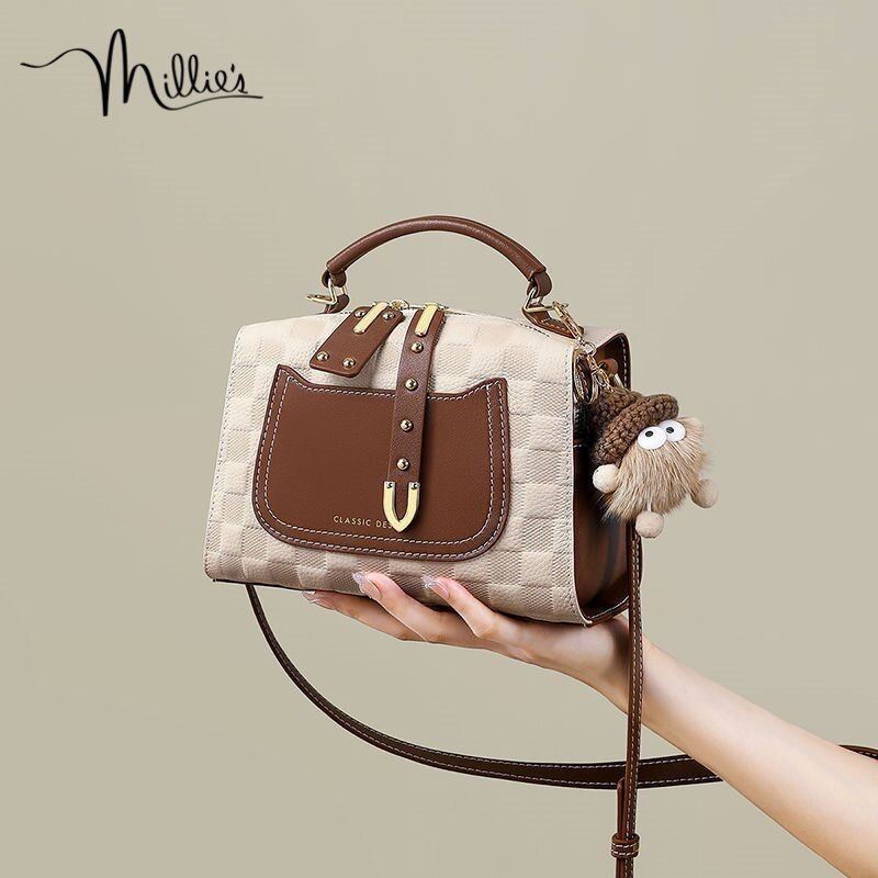 MILLIES Miaoli กระเป๋าบอสตันสำหรับผู้หญิง สไตล์ใหม่ คุณภาพพรีเมียม