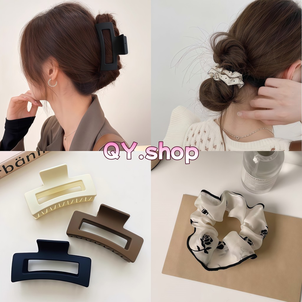QY.Shop คลิปผมขนาดใหญ่ ที่หนีบผม คาดผม สไตล์เกาหลี หลากหลายสไตล์