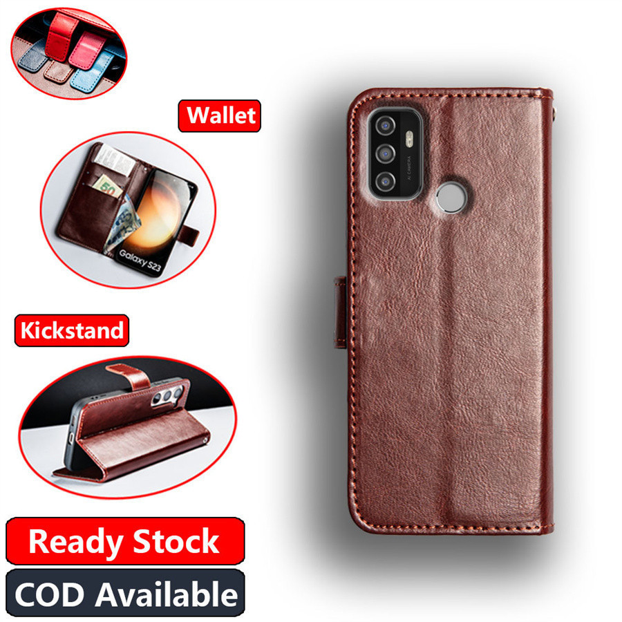 OPPO A53 2020 A32 A33 A53s A11s CPH2139 CPH2135 CPH2127 CPH2131 CPH21 Vintage Classic Leather Wallet Folio Case Flip Notebook Style Cover with Magnetic Closed Kickstand Card Slots