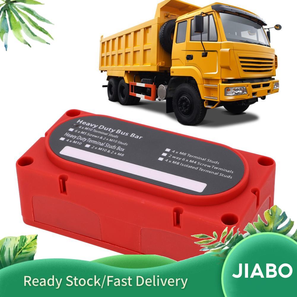 Jiabo Power Terminal Strip Blocks DC48V 300A Dual Bus Bar Distribution Block M10x4 ง่ายลวดสารหน่วงไฟ