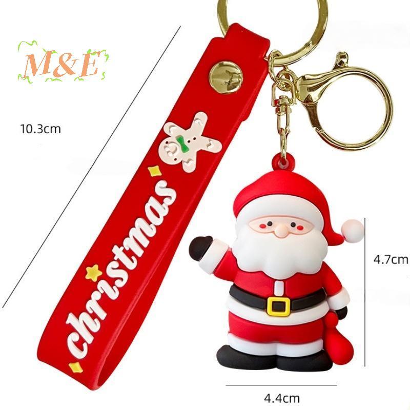 [ม&จ] พวงกุญแจคริสต์มาสน่ารักสร้างสรรค์ซานตาคลอสมนุษย์หิมะกวางจี้ต้นคริสต์มาสการ์ตูนคู่กระเป๋าเป้สะพายหลังรถตกแต่ง [ใหม่] - รูปที่ 3