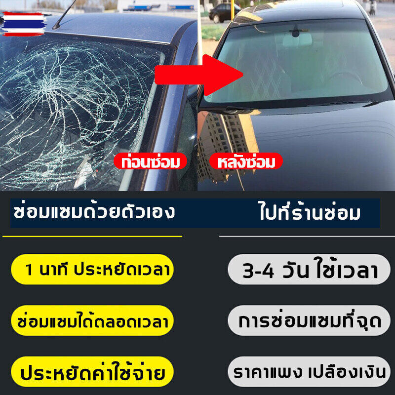 นำเข้าจากเยอรมนี น้ำยาซ่อมกระจก3m แก้ไขด่วนใน 1วินี รอยแตกร้าวทุกชนิดได้ผล น้ำยา ซ่อม กระจก ซ่อมกระจ