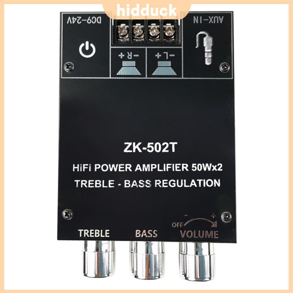 [มาใหม่] ZK-502T 50Wx2 HIFI 2.0 Channel เครื่องขยายเสียงสเตอริโอโมดูลลําโพงเสียงชุดบอร์ด