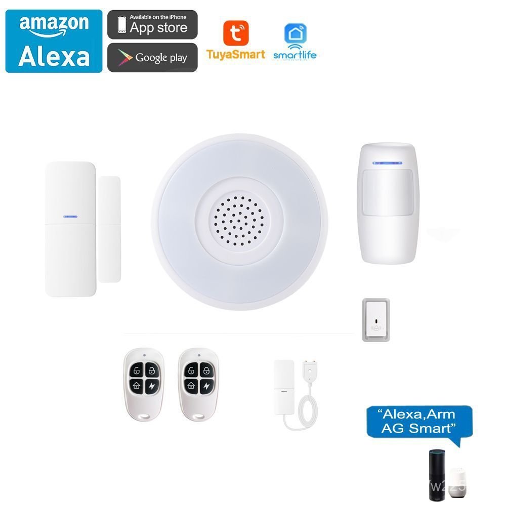 ชุดนาฬิกาปลุกไฟกลางคืน Graffiti wifi 433tuya Alarm wifi + ชุด 2YEG