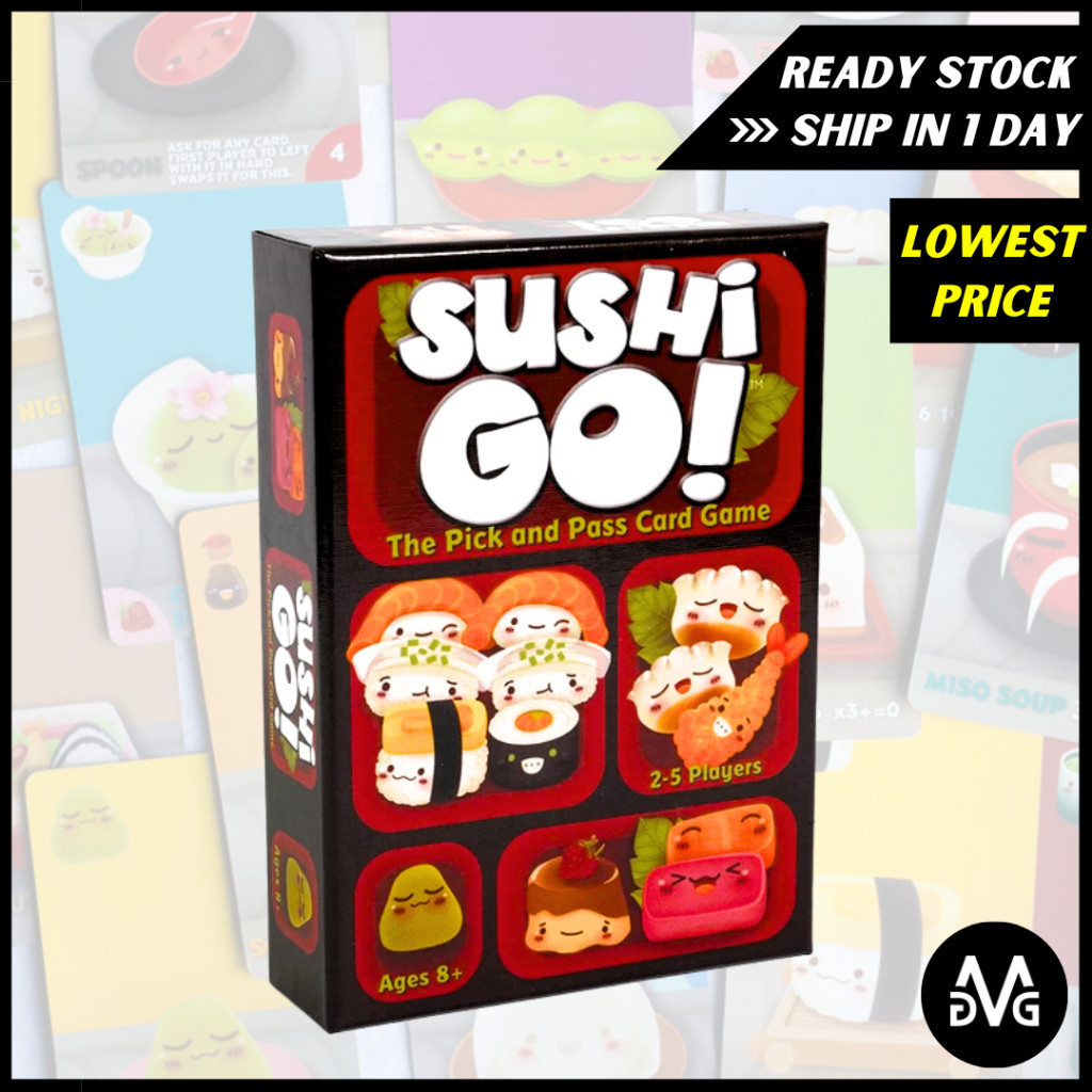 Sushi Go!  Card Games Board Games for Family Friends Children Fun Strategy Party Game Piles Organ At