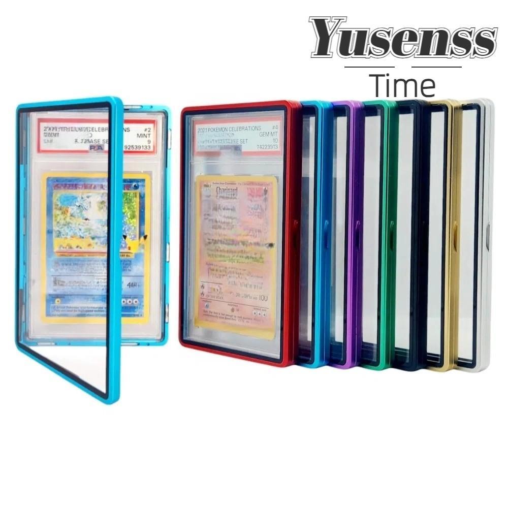 การป้องกันการ์ด YUSEN , UV Protection โปร่งใส PSA/CGC การ์ด Graded Protector, Power Guard กรอบอลูมิเนียมกระจกสองด้านจอแสดงผลการ์ดแม่เหล็กที่ทนทาน