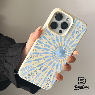 เคส IPhone 13 16 11 15 14 12 Pro Max 17 16 14 15 8 7 Plus XR X XS Max SE เคสโทรศัพท์หนังลายพระอาทิตย์