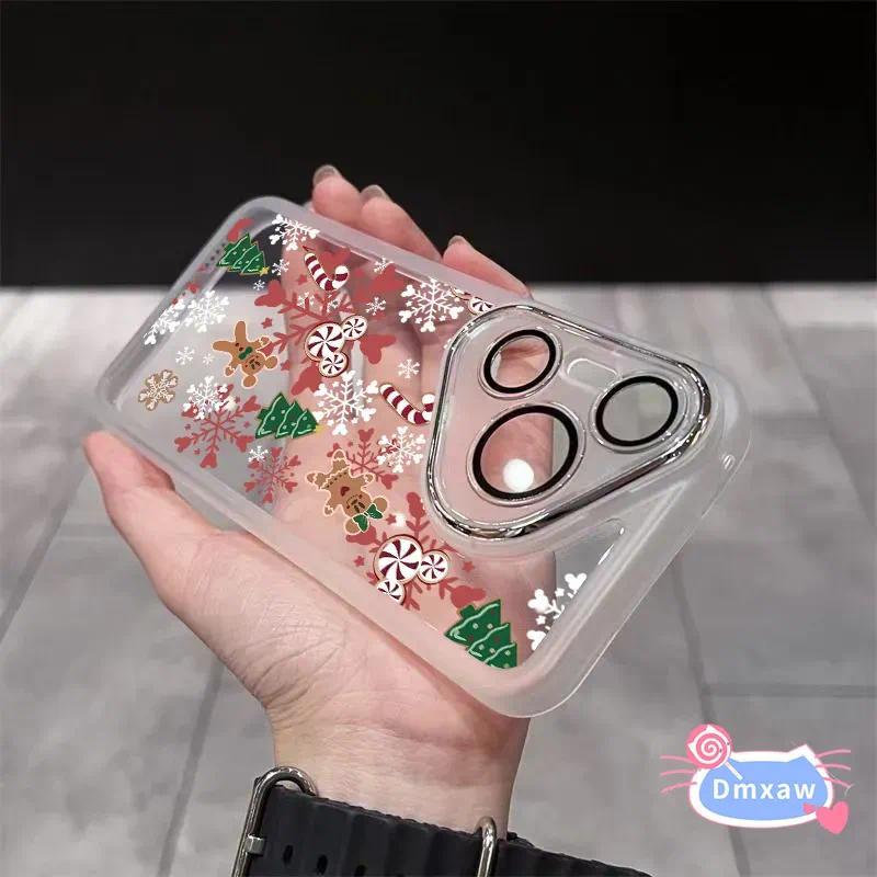 น่ารักเกล็ดหิมะต้นคริสต์มาสเคสโทรศัพท์เลนส์สําหรับIQOO Z10 Z10X Z9 Turbo Pro Plus Pro + Z9X Z9S Z8 Z