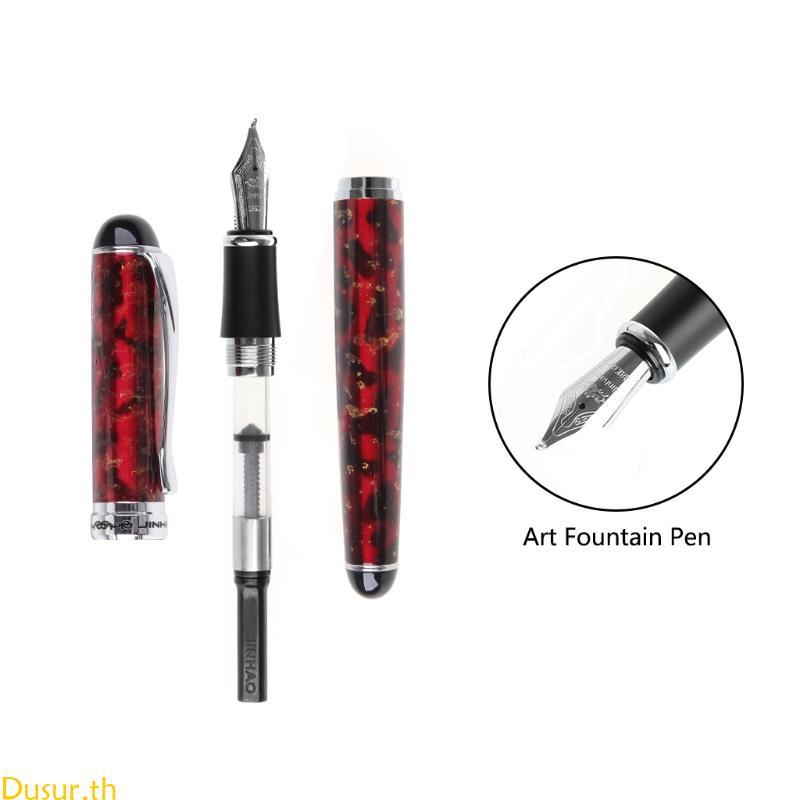 Dusur JINHAO X750 Art Fountain ปากกาดึงหมวกประเภท Curving-nib การเขียนจิตรกรรม