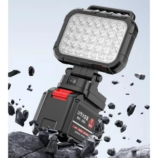 45W ไฟ LED 3นิ้ว โคมไฟรักษาความปลอดภัยกลางแจ้ง 21V แบตเตอรี่ลิเธียมขับเคลื่อน โคมไฟรักษาความปลอด Floodlight Spotlight