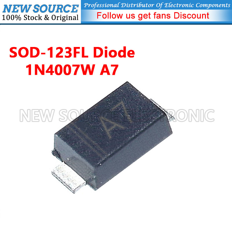 [50-200 ชิ้น] 1N4007W A7 SOD123FL SMD Rectifier ไดโอดและป้องกันไฟกระชาก แหล่งใหม่