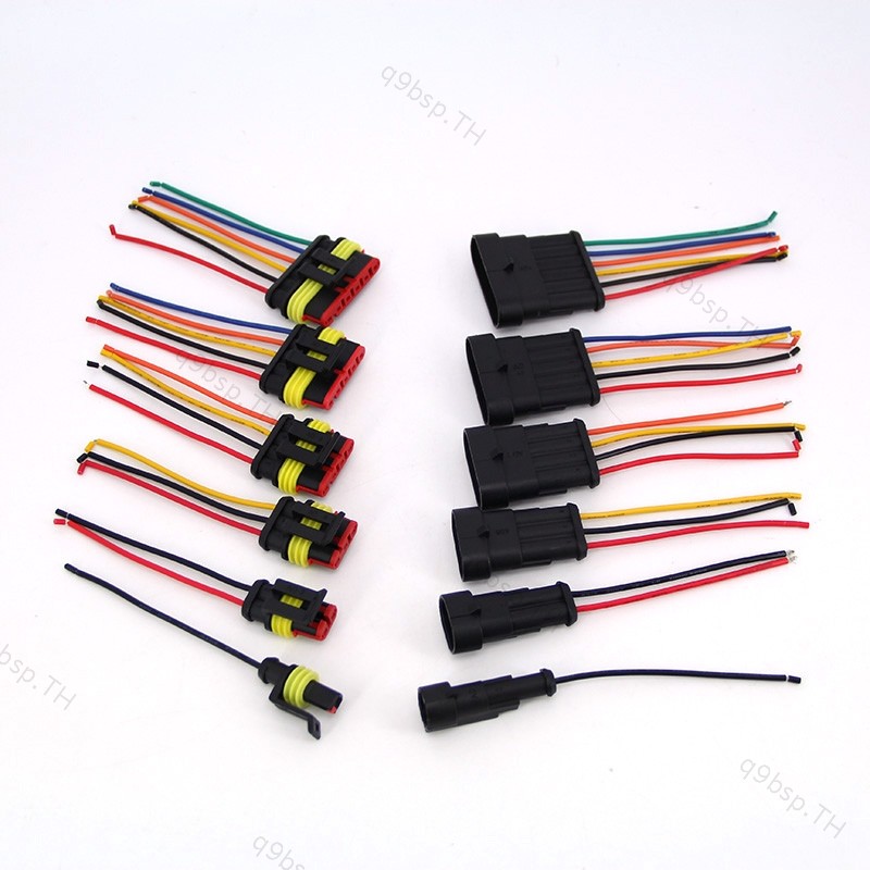1 คู่กันน้ําไฟฟ้า Auto สายไฟ 1P 2P 3P 4P 5P 6P Way Connector ชายหญิงปลั๊ก 18awg พร้อมสายไฟสําหรับรถย